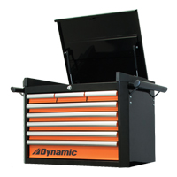Top Tool Chest, 28" W, 8 Drawers, Black/Orange NTL Industrial