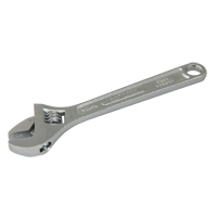Adjustable Wrench, 12" L, 1-1/2" Max Width, Chrome NJH983 | NTL Industrial