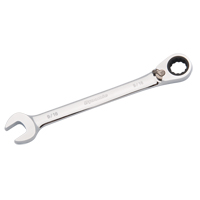 Reversible Combination Ratcheting Wrench, 12 Point, 3/8", Chrome Finish NTL Industrial