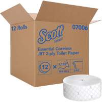 Scott<sup>®</sup> Essential Toilet Paper, Jumbo/Coreless Roll, 2 Ply, 1150' Length, White NJJ008 | NTL Industrial