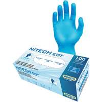 EDT&reg; Examination Gloves, Small, Nitech&reg;, 5-mil, Powder-Free, Blue, Class 2 NTL Industrial