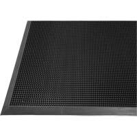 Gritstop Fingermat Matting, Rubber, Scraper Type, Textured Pattern, 2-2/3" x 3-3/4", Black NTL Industrial