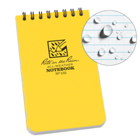 Carnet de notes de poche &agrave; spirale, Couverture souple, Jaune, 100 Pages, 3" , 5"  NTL Industrial