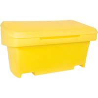 Heavy-Duty Outdoor Salt and Sand Storage Container, 24" x 48" x 24", 10 cu. Ft., Yellow NM947 | NTL Industrial