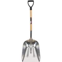 Scoop Shovel, Wood, Aluminum Blade, D-Grip Handle, 24-1/2" Length NM985 | NTL Industrial