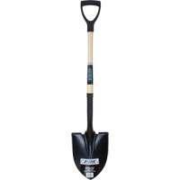 Round Point Shovel, Tempered Steel Blade, Hardwood, D-Grip Handle NN243 | NTL Industrial