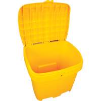 Salt & Sand Storage Bins, With Hasp, 21" x 27" x 26", 4.24 cu. ft., Yellow NTL Industrial