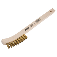 Small Cleaning Scratch Brushes, Brass, 2 x 9 Wire Rows, 8-5/8" Long NTL Industrial