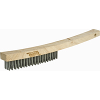 Long Handle Industrial-Duty Scratch Brush, Carbon Steel, 3 x 19 Wire Rows, 13-3/4" Long NTL Industrial