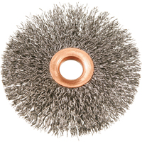 3" Copper Centre Crimped Wire Wheels, 3" Dia., 0.012" Fill, 1/2" Arbor NTL Industrial