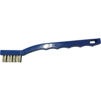 Petites brosses de nettoyage, Laiton, 3 x 7 rangs de fils, Longueur 7-3/4" NTL Industrial