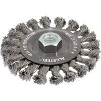AllSteel Wire Brush, 4-1/2" Dia., 0.02" Fill, 5/8"-11 Arbor, Steel NTL Industrial