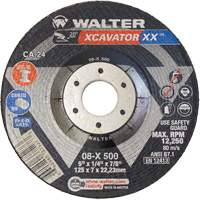 Xcavator XX Grinding Wheel, 5" x 1/4", 7/8" Arbor, Ceramic, Type 27 NTL Industrial