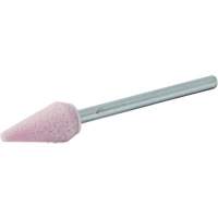 Vitrified Bond Mounted Point, B53, Aluminum Oxide, 5/16" Dia., 5/8" L, 80 Grit NTL Industrial