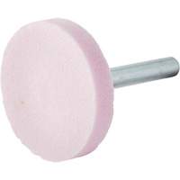 Vitrified Bond Mounted Point, W235, Aluminum Oxide, 1-1/2" Dia., 1/4" L, 80 Grit NTL Industrial