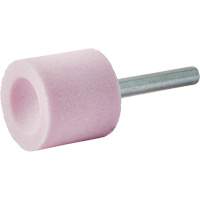 Vitrified Bond Mounted Point, A38, Aluminum Oxide, 1" Dia., 1" L, 80 Grit NTL Industrial