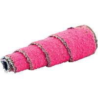 R928 Tapered Spiral Roll, 80 Grit, 1/2" Dia., Ceramic Alumina, 1-1/2" L, 1/8" Arbor NTL Industrial