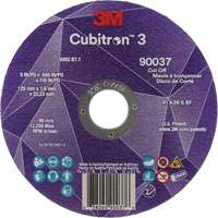 Cubitron 3 Cut-Off Wheel, 5" x 0.045", 7/8" Arbor, Type 1, Ceramic, 12250 RPM NTL Industrial
