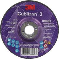 Meule a moyeu d&eacute;port&eacute; Cubitron 3, 4" x 1/4", Arbre 5/8", C&eacute;ramique, Type T27 NTL Industrial