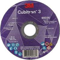 Meule &agrave; tronçonner Cubitron 3, 4-1/2" x 0,045", Arbre de 7/8", Type T1, C&eacute;ramique, 13 300 Tr/min NTL Industrial