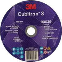 Cubitron 3 Cut-Off Wheel, 7" x 0.09", 7/8" Arbor, Type T27, Ceramic, 8500 RPM NTL Industrial