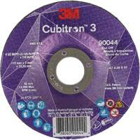 Cubitron 3 Cut-Off Wheel, 4-1/2" x 1/8", 7/8" Arbor, Type T27, Ceramic, 13300 RPM NTL Industrial