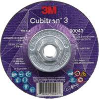 Cubitron 3 Cut-Off Wheel, 4-1/2" x 1/8", 5/8"-11 Arbor, Type T27, Ceramic, 13300 RPM NTL Industrial