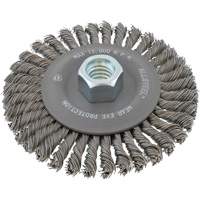 ALLSTEEL Wheel Wire Brush, 6" Dia., 0.02" Fill, 5/8"-11 Arbor NTL Industrial