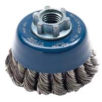 Knotted Wire Cup Brush, 2-3/4" Dia. x 5/8"-11 Arbor NTL Industrial