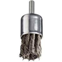 Stem Mounted Knotted Wire Brush, 1" Dia. x 1/4" Arbor NTL Industrial