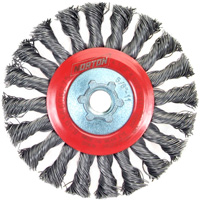 Standard Twist Wire Wheel, 4-1/2" Dia., 0.02" Fill, 5/8"-11 Arbor, Steel NTL Industrial