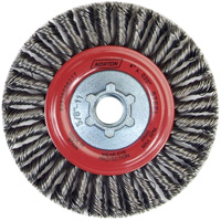 Stringer Bead Knot Wire Brush For Angle Grinders, 4" Dia., 0.02" Fill, 5/8"-11 Arbor, Steel NTL Industrial