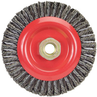 Stringer Bead Knot Wire Brush For Angle Grinders, 5" Dia., 0.02" Fill, 5/8"-11 Arbor, Steel NTL Industrial