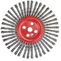 Stringer Bead Knot Wire Brush, 12" Dia., 0.035" Fill, 1" Arbor, Steel NTL Industrial