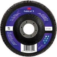 Cubitron 3 Conical  Flap Disc 1169F, 4-1/2" x 7/8", Type T29, 80+ Grit, Ceramic NTL Industrial