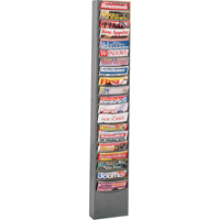 Pr&eacute;sentoirs, Stationnaire, 20 fentes, Acier, 13-1/8" la x 4-1/8" p x 58-1/2" h NTL Industrial