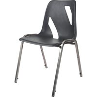 Stacking Chair, Vinyl, 31" High, 275 lbs. Capacity, Black NTL Industrial