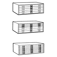 Classeurs en acier pour plans, 5 Tiroirs, 40-3/8" la x 29-3/8" p x 16-1/2" h NTL Industrial