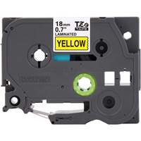 Tape Cartridge for P-touch&reg; Labeling System, 18 mm x 8 m, Black on Yellow NTL Industrial
