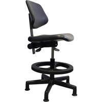 Si&egrave;ges ergonomiques, Polyur&eacute;thane, Noir, Capacit&eacute; 250 lb NTL Industrial