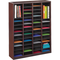 E-Z Stor<sup>®</sup> Literature Organizer, Stationary, 60 Slots, Wood, 40" W x 3/4" D x 52-1/4" H OE146 | NTL Industrial