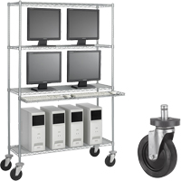 5" Rubber Caster Kit NTL Industrial