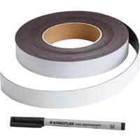 Write-On Magnetic Label, Magnetic, 600" L x 1" W NTL Industrial