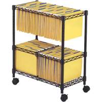 File Carts- 2-tier Rolling File Cart OE806 | NTL Industrial