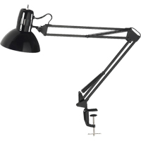 Desk Lamp, C-Clamp, 36" Neck, Black OH922 | NTL Industrial