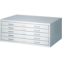 FacilTM Flat File Cabinets, 5 Drawers, 40" W x 26" D x 16-3/8" H OJ915 | NTL Industrial