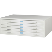 FacilTM Flat File Cabinets, 5 Drawers, 46" W x 32" D x 16-3/8" H OJ918 | NTL Industrial