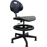 Si&egrave;ges ergonomiques robustes, Polyur&eacute;thane, Noir, Capacit&eacute; 250 lb NTL Industrial