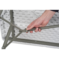Folding Table, Rectangular, 48" L x 24" W, Polyethylene, White ON598 | NTL Industrial