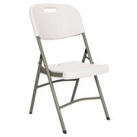 Chaises pliantes, Poly&eacute;thyl&egrave;ne, Blanc, Capacit&eacute; 350 lb NTL Industrial